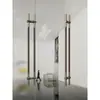 Manípulo de Porta de Vidro Sem Moldura Extremamente Minimalista, Manípulo de Porta de Madeira Maciça em Aço Inoxidável para Quartos Privados, Hotéis e Shoppings