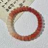 Pulseira de Bodhi Natural com Pastilhas de Flor Flutuante Multicoloridas, Círculo Único de Corte Reto, Alívio Silencioso do Estresse, Joia de Contas Budistas Macias para Envolver o Dedo