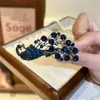 Grampo de mola de pavão de luxo leve para prender a parte de trás do cabelo, meio rabo de cavalo, grampo de cabelo, grampo horizontal, moda, versátil, estilo retrô, grampo de cabelo, clipe de cabelo, acessórios de cabelo