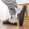 Pantuflas de Algodón para Hombre en Invierno, Antideslizantes, Pantuflas de Casa de Alta Gama, Impermeables, Casuales para Mujer, Forradas de Felpa, Cálidas, Zapatos Ligeros de Algodón