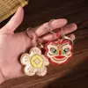 Saquinho Tridimensional Costurado à Mão Banhado a Ouro, Pingente Chaveiro de Presente, Oração pela Paz e Segurança, Saquinho da Sorte, Presente de Aniversário