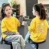 Camiseta de manga larga para niña 2026 primavera y otoño, top elegante para niñas pequeñas, aspecto de dos piezas, camiseta base de algodón puro para niños