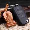 Llavero de Madera de Durazno al por mayor Sakyamuni llavero colgante para llave de coche llavero de seguridad regalo PMK31
