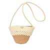 Bolso de paja para mujer, bolso de playa tipo cubo de verano 2022, mini bolso de hombro de moda con perlas, bolso pequeño estilo Mori de moda.