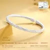 Pulsera Tradicional de Flor de Durazno y Calabaza de Plata de Ley para Mujer, Plata Pura 9999, Nuevo Estilo Chino Retro Diseño Abierto Regalo para Novia