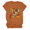 Modo profesor en Amazon eBay estación independiente moda casual retro camiseta de mujer cuello redondo manga corta