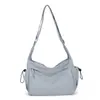 Bolsa Transversal Feminina de Nylon Nova para Primavera Transfronteiriça Bolsa de Ombro de Grande Capacidade para o Trabalho Bolsa Escolar Literária para Estudante Bolsa de Viagem