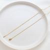 Alfiler de color oro verdadero chapado en cobre de 14k18k Cadena de caja universal Cadena delgada Cadena de cuentas telescópica ajustable Cadena de hueso