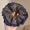 Ligas para el cabello estilo coreano, ligeras, con estampado de leopardo, elásticos para el cabello retro extragrandes, bandas elásticas para el cabello muy elásticas, scrunchies de moda para mujer