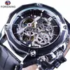 Reloj Mecánico Semiatomático Impermeable de Moda Casual Estilo Europeo y Americano para Hombre Forsining