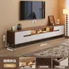 Mesa de Centro Retráctil Combinación de Mueble de TV Armario de Almacenamiento para Sala de Estar Mueble de TV Sencillo Gabinete de Piso para Apartamento Pequeño