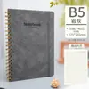 Caderno com Espiral, Capa de Couro Texturizado Vintage, Fechamento com Tira, Caderno Portátil para Anotações de Reunião de Escritório