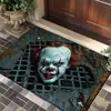 Tapetes de Chão para Halloween Transfronteiriços Amazon Temu para Entrada de Casa Resistentes ao Desgaste Clown Visual 3D Tapetes de Porta Agora Disponíveis para Atacado