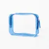 Bolsa de cosméticos de PVC gran capacidad estilo INS almacenamiento multifuncional con compartimentos separación seco/húmedo transparente impermeable bolsa de lavado