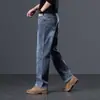 Ropa de Hombre Fengshe / 2026 Otoño-Invierno Nuevos Jeans Rectos de Negocios Vintage para Hombre, Pantalones Largos Sueltos y Versátiles