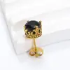 Nuevos Pendientes Redondos de Circonita con Corona Retro Transfronterizos Europeos y Americanos para Mujer, Personalidad, Tendencia, Encanto, Moda, Pendientes de Acero de Titanio
