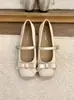 Zapatos de Salón para Noche de Ballet Francés Mujer 2026 Nuevo Estilo Lazo Interior Aumento de Altura Hada Combinación con Faldas Zapatos Mary Jane