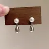Pendientes minimalistas con colgante de gota de agua para mujer, estilo coreano, simples y versátiles, pendientes únicos