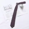 Estilo Academia Corbata Versátil Japonesa Corbata Oscura Corbata Rayada Roja para Niños y Niñas Rojo Escuela Primaria Negocios Estilo Británico