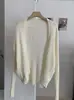 Cardigan de Tricô KEKEZOON Liso com Costura, Manga Morcego, Sem Botão, para Mulheres, Versátil e Moderno para o Outono 8977