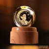 Luz Noturna de Planeta com Bola de Cristal Giratória Enfeites Criativos para Mesa Artesanato Feng Shui Presentes para Professores Novos Produtos Transfronteiriços
