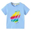 2023 Comercio Exterior Transfronterizo Ropa Infantil Camiseta de Manga Corta de Verano para Niños Camiseta Básica de Dibujos Animados para Niños Top de Manga Corta para Bebé