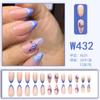 Parche de uñas para manicura uña almendrada niña lazo blanco moda comercio exterior estilo lujo ligero ventas directas de fábrica