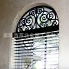 Rejas de Ventana de Hierro con Arco Europeo, Ventanas Metálicas para Casa, Ventanas Translúcidas de Forma Especial, Protección de Ventana con Artesanía de Metal Forjado