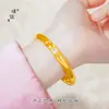 Pulseira Aberta Brilhante Ouro 24K Inlaid Zircônia Estilo Igual da Loja de Ouro Puzuo Luxo Acessível Pulseira de Alta Qualidade Pulseira para Mulheres