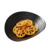 Plato Roscado de Forma Irregular, Plato de Cerámica para la Mesa del Hogar, Plato para Ensalada de Frutas, Plato de Cerámica de Alta Estética Estilo Occidental para Pasta, Nuevo para Uso Doméstico
