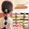 Diadema de Punto de Color Caramelo para Niños, Banda Elástica de Goma, Linda, Sencilla y No Dañina, Cuerda para Cola de Caballo, Accesorio para el Cabello de Anillo de Toalla
