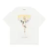 Camiseta Unisex Versátil de Manga Corta Estilo Americano High Street con Estampado de Carta de Representante de Comercio Exterior Transfronterizo Casual Holgada para Pareja