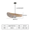 Lámpara de araña de ratán con forma de hoja de loto estilo wabi-sabi para casa de huéspedes y restaurante, lámpara colgante de ratán tejida, diseño creativo retro japonés para sala de estar y sala de té