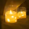 Velas eletrônicas de LED, velas simuladas de vidro acrílico, adequadas para shows, casamentos, acampamentos e outras decorações festivas.