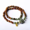 Pulsera original Wenwan Kuke de doble círculo, cuentas de piedra de azúcar de jade Hetian natural, pulsera de estilo chino nuevo, disponible para dropshipping