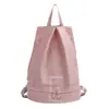Bolsa de gimnasio impermeable para mujer, bolsa de playa, mochila deportiva para viajes de corta distancia, bolsa de natación separada para artículos secos y húmedos, logotipo imprimible