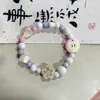 Pulseira de Cerâmica Jingdezhen Pulseira Estilo Étnico Joia de Círculo Único Pulseira de Contas com Fio Elástico Feito à Mão Fabricante Fornecedor