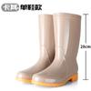 Botas de chuva femininas impermeáveis de cano alto até o meio da panturrilha antiderrapantes, botas de água femininas de cano curto adulto quentes com acolchoamento de algodão para cozinha de cano baixo