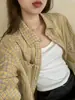 Camisa de Cuadros Vintage Holgada RAINY para Mujer, Versátil Casual Holgada Artística de Cuadros para Primavera y Otoño