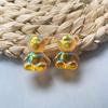 Pendientes de oso de color caramelo 2021, acrílicos, pequeños y bonitos, para mujer, diseño de moda coreana, combinables con todo.