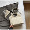 Bolso de Mano de Color Contrastante a Cuadros Estilo Coreano para Mujer 2025 Verano Nuevo Diseño de Nicho Bolso Cruzado Bolso de Hombro Simple