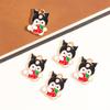 Cartoon gatinho bonito doce kuolomi melodia óleo gotejamento liga DIY jóias brincos colar pingente acessórios