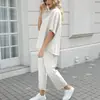 Website independente transfronteiriço: Conjunto casual feminino da Amazon com blusa de manga morcego e calça de perna larga