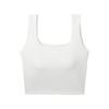Naranja Interior Naranja Tirante de Aire para Mujer Cómodo Seda de Hielo Correa Ancha para el Hombro Belleza Interior Espalda Integrado Almohadilla Fija para el Pecho Chaleco de Cuello Cuadrado para Mujer