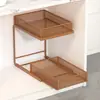 Cesta de armazenamento retrátil para armário prateleira de pia de cozinha organizador de garrafas de tempero tipo gaveta prateleira de armazenamento interno de armário