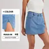 Falda Corta de Mezclilla con Abertura Personalizada para Mujer, de Cintura Alta, Adelgazante, con Leggings Integrados, Ajustada, Versátil, Shorts Casuales de Tres Cuartos