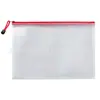 Venta Directa de Fábrica Bolsa de Malla de PVC Transparente con Cremallera Multicolor Bolsa Impermeable para Documentos Bolsa de Almacenamiento de Papelería de Oficina Bolsa de Información