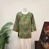 Zhi Li Novo Estilo Chinês Fortuna Jacquard Top Solto 2026 Outono Novo Gola Redonda Estilo Nacional Emagrecedor Elegante Top Feminino