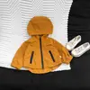 Cortavientos con Capucha para Niños Estilo Otoño Invierno Chaqueta Impermeable a Prueba de Viento para Bebé Cremallera con Letras para Niños Pequeños Chaqueta Exterior Superior