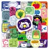 50 adesivos originais fofos de desenho animado em estilo coreano, adesivos decorativos estilo INS para copos de água, geladeiras e artigos de papelaria DIY